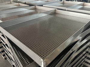 Stainless Steel <b>Wire</b> Mesh Perforated Baking Tray Sheet,bun Pan Sheet,used for Oven with Trolley - Product Image 2