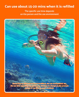 TUDIVING OEM ODM 1L Sécurité 15-25Min Confortable Apnée Respiration Bouteille De Gaz En Aluminium Natation Équipement De Plongée Sous-marine Réservoir D'air