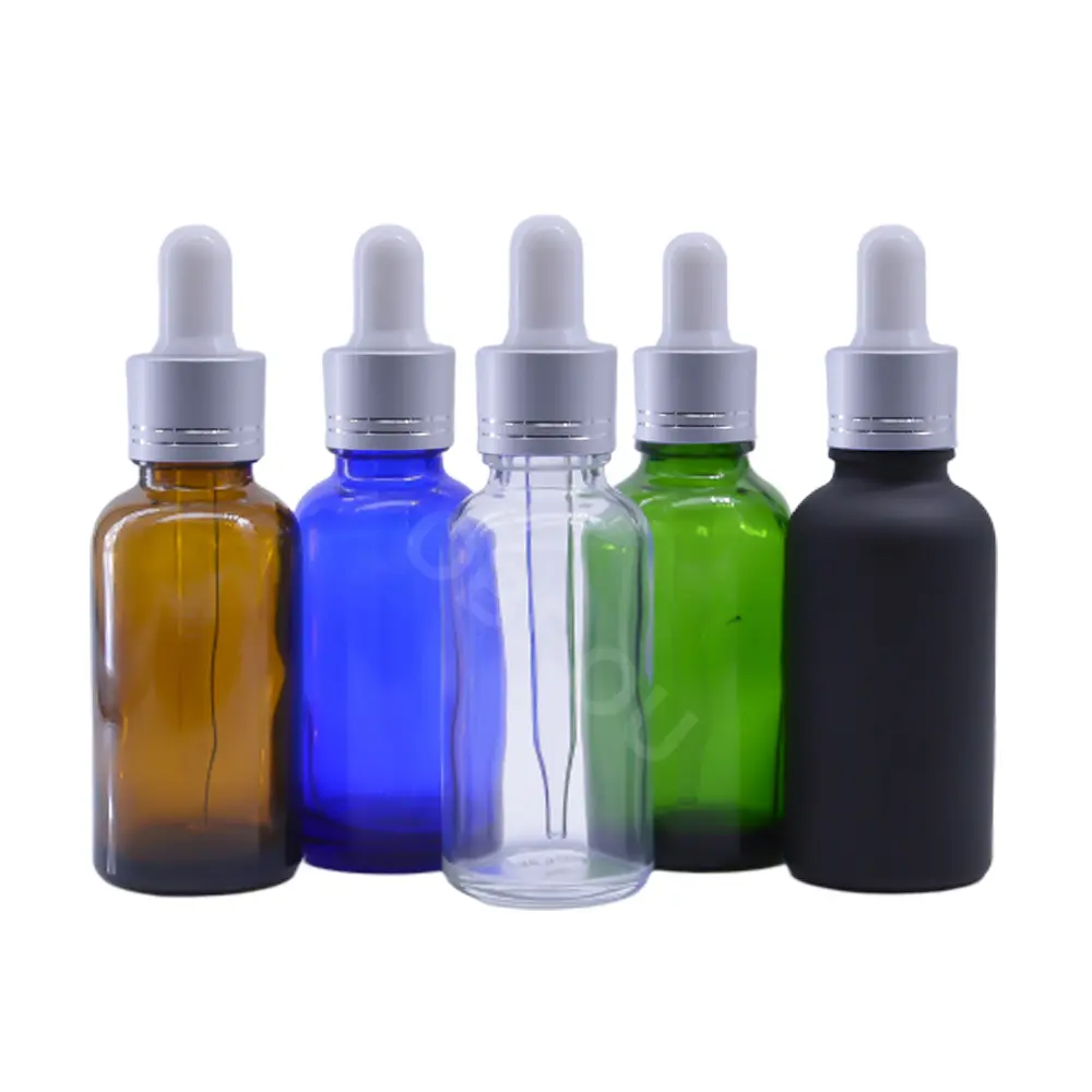 Penawaran Mingguan Botol Minyak Kosmetik Putih Hitam Biru Hijau Amber Transparan Pink Botol Penetes Minyak Esensial 100Ml 50Ml 30Ml 10Ml