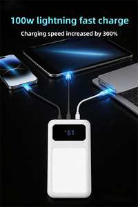 Station d'alimentation solaire 24000mAh LiFePO4 avec lumière LED, charge rapide 100W, 4 câbles pour téléphones et tablettes, utilisation en extérieur - Product Image 4