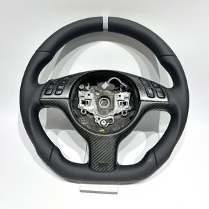 Para <span class=keywords><strong>E46</strong></span> M5 3 radios de cuero con cubierta de <span class=keywords><strong>volante</strong></span> deportivo mate para modelos E92/E90/E91/<span class=keywords><strong>E46</strong></span>/E81/E84-Calidad negra directa de fábrica - Product Image 1
