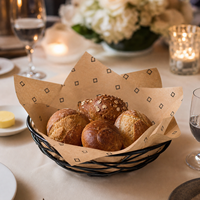 Feuilles de papier d'emballage alimentaire personnalisées avec logo pour les banquets de mariage, les cocktails et la restauration événementielle