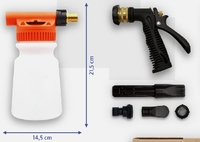 Canon à mousse pour tuyau d'arrosage, pistolet à mousse populaire à basse pression pour lavage de voiture