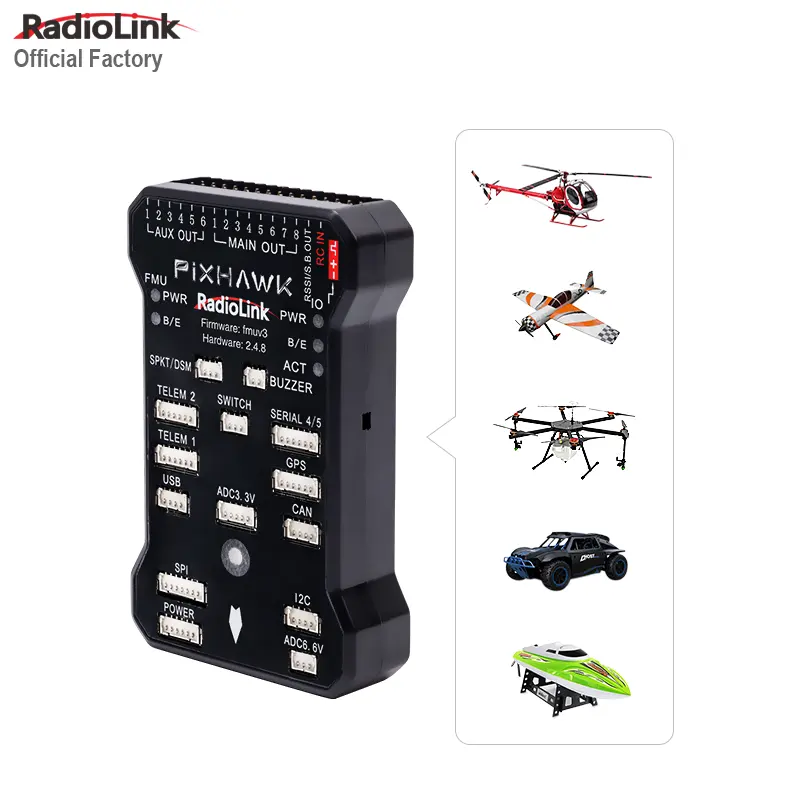 Hot Radiolink RC Brand Manufacturer Pixhawk PX4 PIX 2.4.8 32 Bit Flight Control System FC with Power Module for Racing Drone