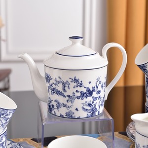 Service à café en porcelaine fine de la série Blue Tiger européenne, 15 pièces, pour 6 personnes - Product Image 4
