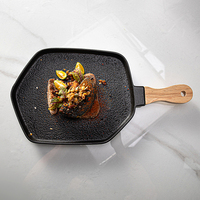 Vaisselle d'hôtel au design japonais, assiette à steak, plat principal, assiettes en céramique pour restaurant, plateau à pizza avec poignée