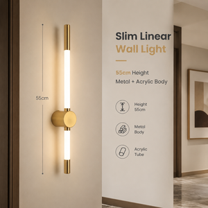 Modern Acrylic Led Wall Light 6W 55Cm Linear Metal Indoor Decorative For Bedroom Corridor Home Hotel 3000K 4500K 6000K - Product Image 2