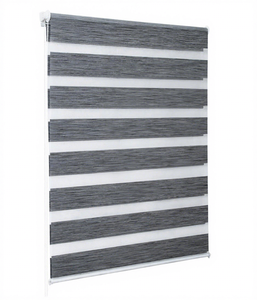 WOLTU Persiana Enrollable Doble Klemmfix Sin Perforación Mármol Gris W 100xH150cm Tirador Lateral Easyfix Translúcido Opaco Impermeable - Product Image 1