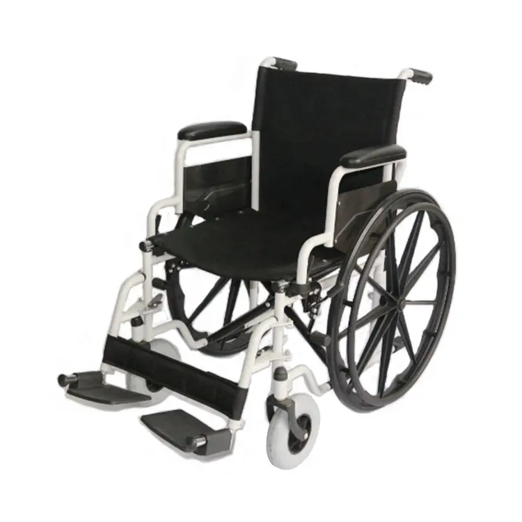 Schwarz 8x1 PVC Vorderrad Flamm hemmend Pulver beschichtet Neun Gabel Kunststoff Hinterrad Eisen Rollstuhl