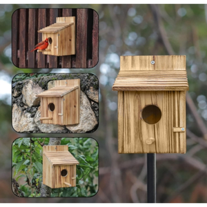 Casas <span class=keywords><strong>de</strong></span> pájaros <span class=keywords><strong>de</strong></span> madera <span class=keywords><strong>para</strong></span> exterior con poste Casa <span class=keywords><strong>de</strong></span> pájaros <span class=keywords><strong>de</strong></span> madera <span class=keywords><strong>para</strong></span> Pinzón Bluebird Cardinals Casa <span class=keywords><strong>de</strong></span> pájaros colgante Jardín <span class=keywords><strong>de</strong></span> liquidación - Product Image 4