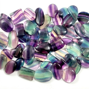 Pierre précieuse en fluorite naturelle, cabochon, cristal, prix de gros pour la fabrication de bijoux, pierres précieuses en vrac - Product Image 1