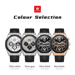   Reloj de Pulsera de Lujo Personalizado 9911 OEM para Hombre, Correa de Goma, Multifuncional, Cronógrafo, Resistente al Agua, Reloj de Cuarzo - Product Image 6