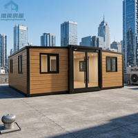 Maison mobile modulaire extensible de 20 pieds, villa préfabriquée, 2 à 5 chambres, utilisation hôtelière, maison duplex, assemblage rapide