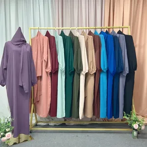 2022 hijabi连衣裙伊斯兰服装abaya女性穆斯林连帽衫祈祷abaya女士现代时尚伊斯兰祈祷abaya Jilbab