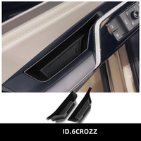 Haute qualité 4 pièces poignée de porte avant boîte de rangement porte intérieure côté ABS poches organisateur pour Volkswagen ID6.X /ID6.CROZZ