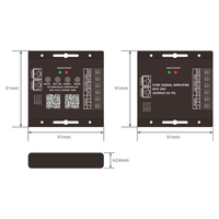 Contrôleur LED RGB SPI sans fil 24 touches RJ45 DC5V 24V pour réseau 1000 pixels, compatible BT BLE SYNC pour éclairage pixel