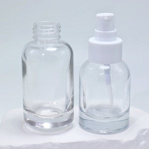 30ml 40ml 50ml 100ml 120ml Round Cosmetic Set Essence Concentrate Lotion <b>Dropper</b> Transparent Glass <b>Bottle</b> - Product Image 2