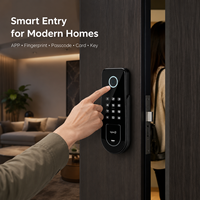 Serrure de porte intelligente étanche avec empreinte digitale biométrique pour portail ancien, application Tuya