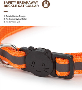 Collier pour animaux de compagnie avec support AIRTAG, collier en nylon réfléchissant pour chats et chiens, anti-perte, support en silicone pour Apple AirTag - Product Image 5