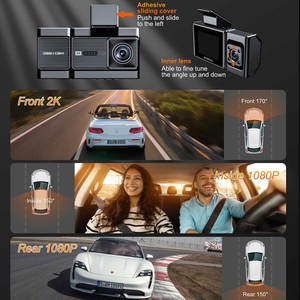 <span class=keywords><strong>3</strong></span>-Kanal-Dashcam 4K UHD <span class=keywords><strong>2</strong></span> Zoll Eingebautes GPS Auto-Blackbox Mit Nachtsicht 150 Grad Dashcam Parküberwachungssystem WDR - Product Image 5