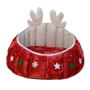Casa de Interior para perros y gatos pequeños, cama de Halloween de calabaza cálida extraíble, regalo de tela de estilo de dibujos animados sólidos para uso en invierno - Product Image 4