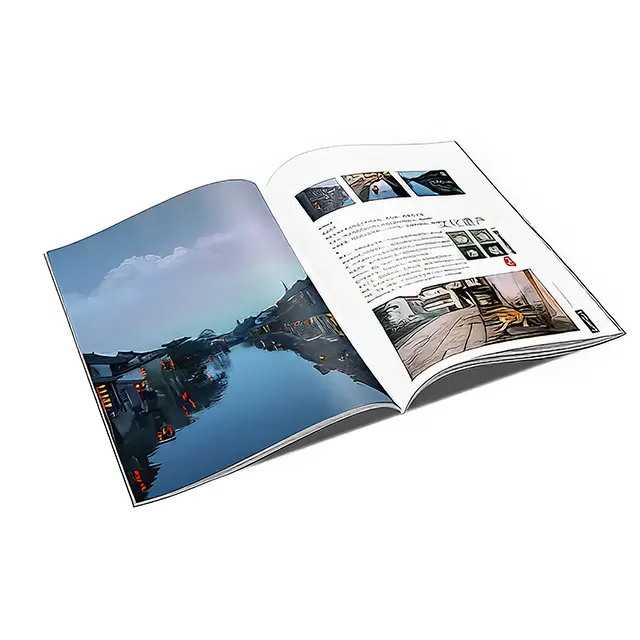 Professional Hardcover Softcover Book Magazine Decorative Paper Printing Custom A4 Booklet Catalogue Brochure Leaflet Flyer Card