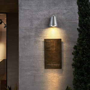 Lampe murale de style industriel, extérieure, antique, pour couloir intérieur et extérieur, rechargeable, en aluminium moulé, projecteur en forme de fer à cheval - Product Image 4