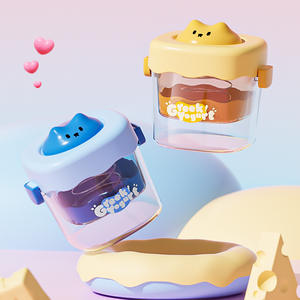 Séparateur de yaourt grec pour chat, mignon, avec couvercle, sans BPA, en PP, lavage à la main uniquement, pour la fabrication de yaourt maison - Product Image 3