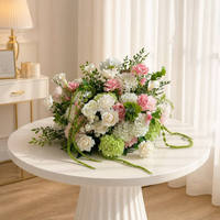 Centro de Mesa de Boda con Bola de Rosas Artificiales Rojas de Lujo, Arreglo Floral de Seda para Decoración de Eventos y Fiestas