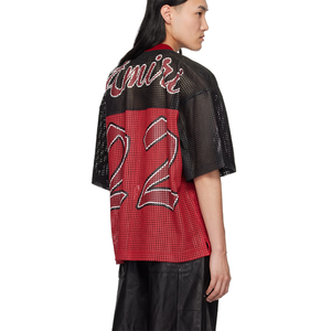 Custom Number Printed Contrasting Color Oversized <b>Jersey</b> Mesh T-shirt For Men