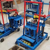 Machine à fabriquer des briques semi-automatique complète à prix abordable avec moteur, pour ciment et matériaux bruts, faible investissement