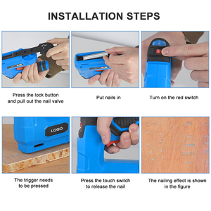 Buena venta 3 <span class=keywords><strong>en</strong></span> 1 pequeña mini pistola de clavos eléctrica inalámbrica portátil <span class=keywords><strong>para</strong></span> madera y papel - Product Image 6