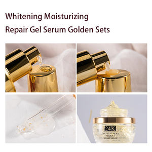 Juego de esencia Facial para el cuidado de la piel, oro de 24 quilates, blanqueamiento hidratante, suero reparador antienvejecimiento, juegos dorados - Product Image 3
