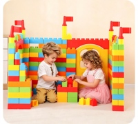 Bloques de Construcción ABS al por Mayor, Juguetes de Construcción para Niños, Ladrillos Grandes, Accesorios de Colores Aleatorios para Venta al por Mayor