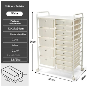 Support de rangement mobile multifonctionnel de grande capacité Support de rangement domestique en plastique pour le salon Chariot à snacks - Product Image 6