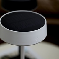Lampe de table LED tactile rechargeable à énergie solaire 2000 mAh sans fil, pour restaurant, extérieur, vente en gros, style nordique moderne, intensité réglable
