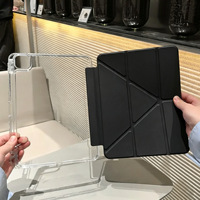 Étui pour iPad A16 avec support pliable, coque de protection en acrylique et cuir PU pour iPad 11e/10e génération et iPad Air 11 pouces