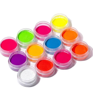 ผงสีนีออนเอฟเฟกต์กระจกเรืองแสง OEM 6 สี สำหรับตกแต่งเล็บแบบสร้างสรรค์ - Product Image 4