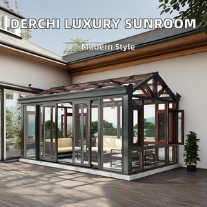 الدفيئة الجاهزة المصنوعة من الألومنيوم للأماكن الخارجية بتصميم حديث مع غرفة شمسية بسقف مسطح تتميز بإطار من سبائك الألومنيوم - Product Image 6