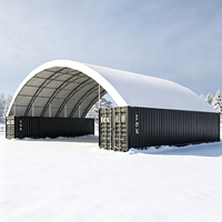 Grande Tente de Stockage Industrielle Portable en Acier Galvanisé à Double Treillis pour Entrepôt, Abri de Conteneur, Garage, Toit de Stockage, Extérieur