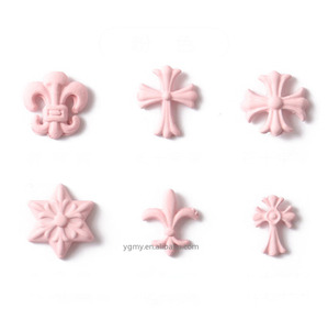 Hot bán 3D màu sắc ngọt ngào kim loại chữ thập Nail Charms Nail Art decrorations cho phụ nữ cô gái DIY Nail phụ kiện - Product Image 3