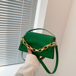 Sac à main femme en cuir PU Candy <span class=keywords><strong>Fashion</strong></span> à bandoulière unique avec fermeture à chaîne, couleur unie, doublure en polyester - Product Image 1