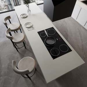 Kahverengi cam mutfak tezgahı bej Starlight ada Jumbo döşeme bej Galaxy taş kuvars levha - Product Image 5