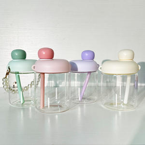 <span class=keywords><strong>Tasse</strong></span> en verre borosilicaté résistant à la chaleur avec poignée bouteille d'eau d'impression personnalisée en silicone - Product Image 5