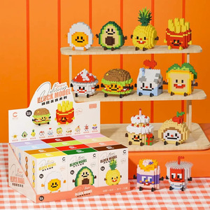 Blocs de construction en micro-particules, modèle de frites et de hamburgers, jouet éducatif pour enfants de 5 à 14 ans, puzzle à faire soi-même, cadeau - Product Image 1