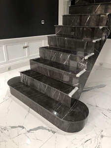 Marche de sol en marbre noir, pierre naturelle moderne, vente en gros, carrelage d'<span class=keywords><strong>escalier</strong></span> - Product Image 6