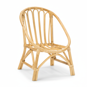 เก้าอี้หวายเด็กทำมือ น้ำหนักเบา พร้อมคุณสมบัติด้านความปลอดภัย เหมาะสำหรับงานวันเกิด และใช้ในห้องนั่งเล่นกลางแจ้ง - Product Image 1