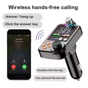 QC3.0 Car Charger Q15 FM Transmitter 2 <b>USB</b>+<b>Type</b> <b>C</b> Car Charger Fast Charging MP3 Player Car Charger for Mobile Phone - Product Image 2