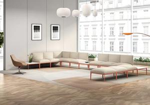 Ensemble de canapés de réception extensibles modernes M&W pour le bureau à domicile, mobilier de loisirs exécutif 3 places - Product Image 5