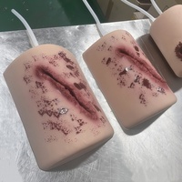 Modelo de Entrenamiento para Hemostasia de Trauma, Simulador de Laceración y Herida por Puñalada en el Muslo con Efecto de Sangrado, Entrenador de Laceración de Muslo